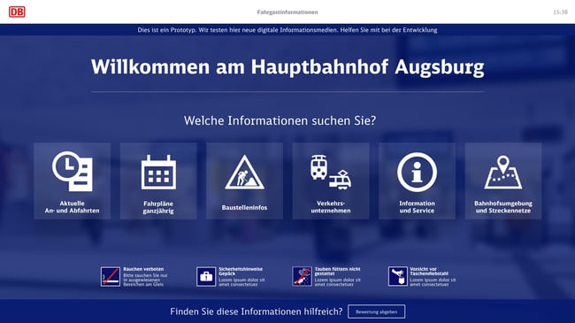The Digital Showcase: a new information experience in the station